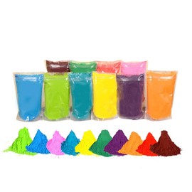 Marathon 10 Pack of Premium Quality Color Powder for Color Run, Color War, Gender Reveal, Photo Shoot, Holi Party (70 gms X 10 Colors)