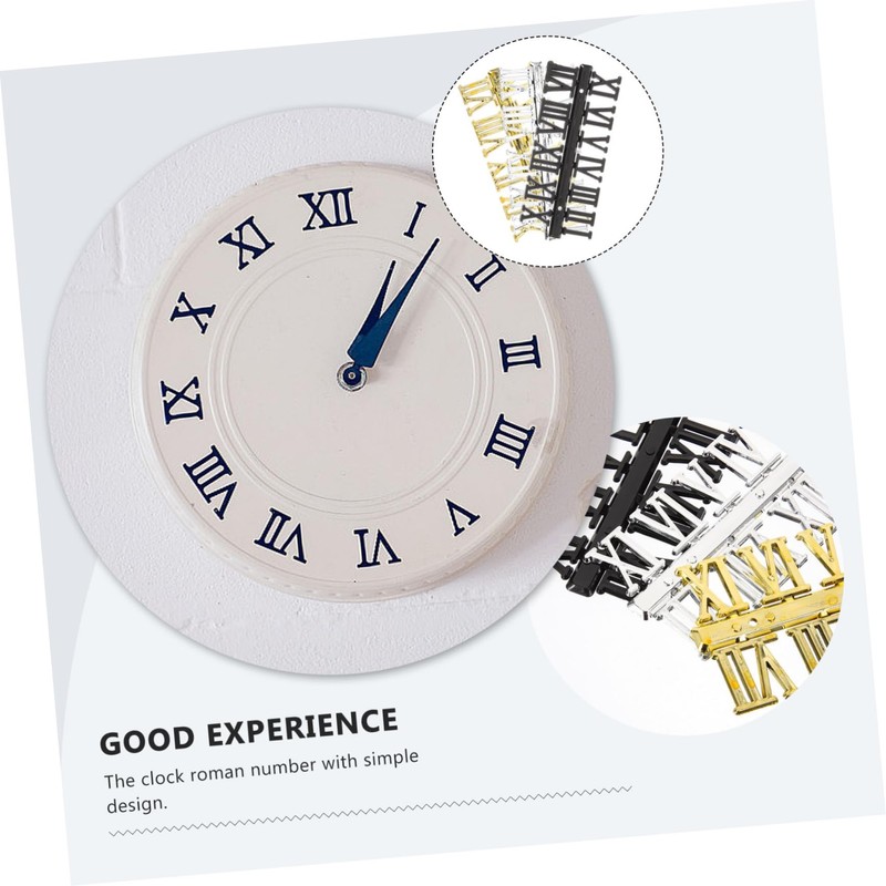 TEHAUX 12 pcs DIY Roman Numerals for Wall Clocks Replacement