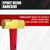 C&T 3lb Brass Sledge Hammer,Non-Sparking,Comfortable Fiberglass Handle,3-Pounds,Non-Magnetic,Corrosion Resistant
