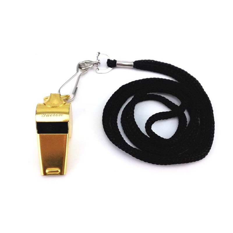 yueton Copper Loud Sport Coach Emergency Whistles with Lanyard, Pack