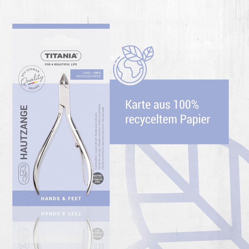 TITANIA Cuticle Nippers (10 cm) • Premium Cuticle Nipper for