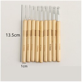 Crochet Hooks Set, Granmagazz 9 Pcs Ergonomic Handle Crochet Hook Needles for Arthritic Hands, Knitting & Crochet Supplies for Beginners, Extra Long Crochet Needles Size (2.0mm-6.0mm)