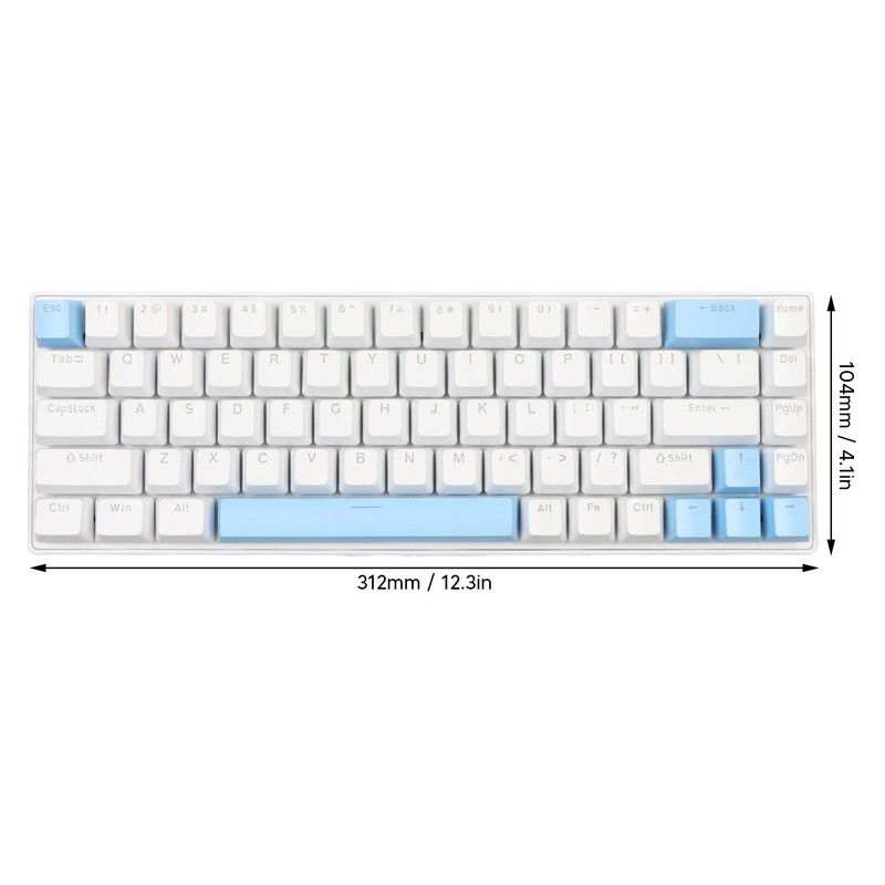 Gaming Keyboard USB 68 Keys Blue Switch N Key Rollover