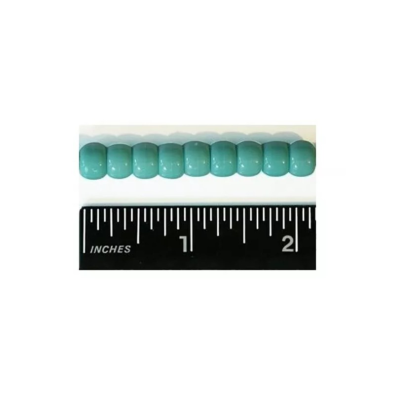 Pony Beads Apple Green Opaque Large Hole Beads Made in