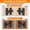 Barn Door Lock, 90/180 Degree Door Latch, Adjustable Lock Height