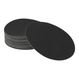 X AUTOHAUX Sandpaper Hook & Loop Sanding Sheets 180x180mm Black 180 Grit Round Efficient Grinding and Polishing Automobile Manufacturing and Repair Woodworking