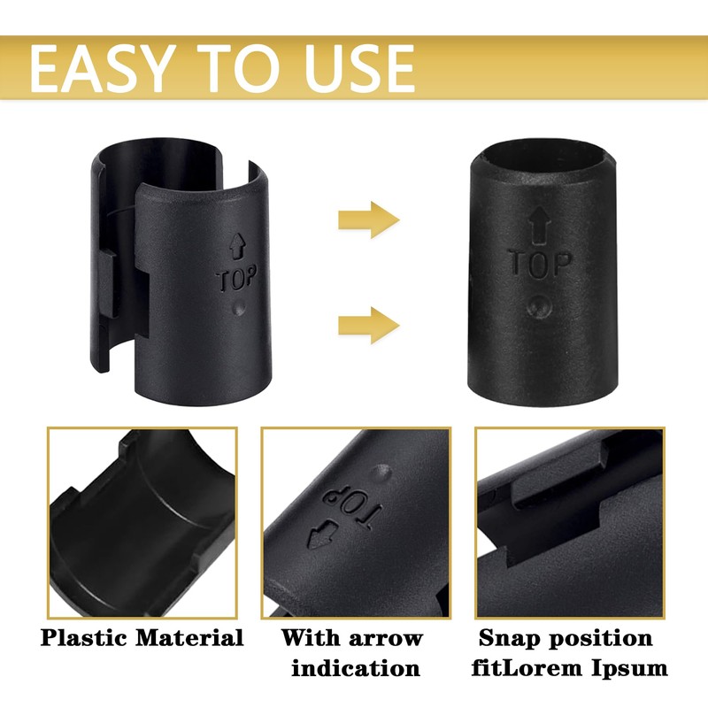 Figame Wire Shelf Clips, 50 Pack Black Wire Shelf Locking