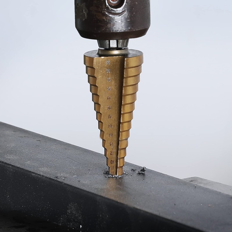 WORKPRO 3-Piece Step Drill Bit Set, 1/4" Hex Shank Quick