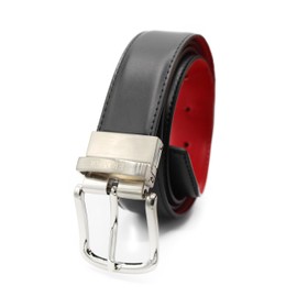 Zerimar Gürtel herren-Herrengürtel aus Rindsleder – 34 mm Breite – Herrengürtel aus Leder – Herrengürtel mit Schnalle – gürtel herren leder - Schwarz Rot Farbe