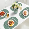 Silicone Placemats, Dining Table Placemats, Oval Placemats Set of 4.
