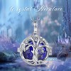 INFUSEU Lapis Lazuli Tree of Life Necklace for Women Royal
