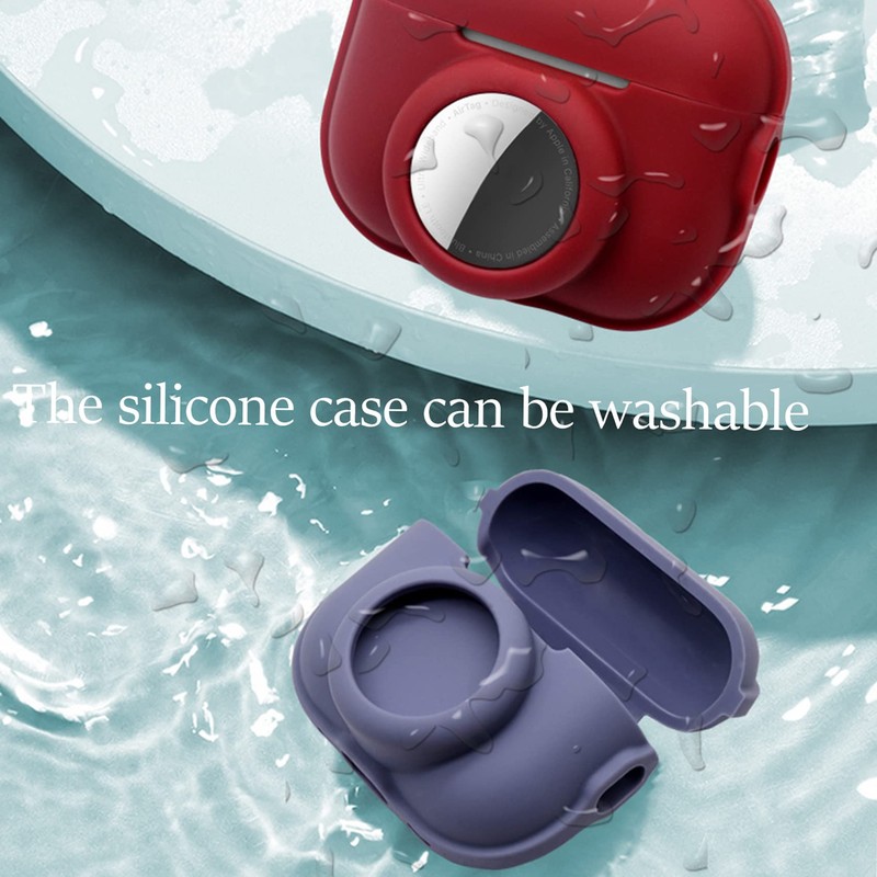 for Airpods Pro 2nd Generation Carrying Case with airtag Holder
