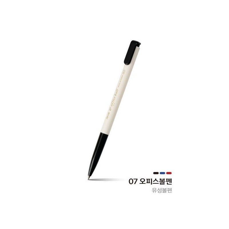 Java e-Office Ballpoint Pen 12-Piece Set (Black/Blue/Red) (0.5/0.7/1.0mm) / 자바