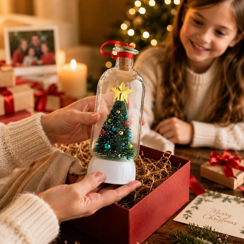 Recordable Christmas Message Bottle Ornament for Holiday Gifts – Voice