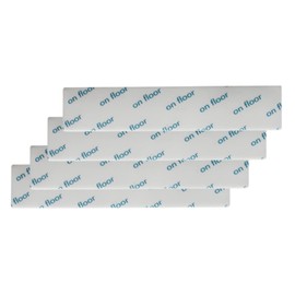 16 wiederverwendbare Teppich-Greifer, rechteckiger Holzboden, rutschfeste Teppich-Unterlage, waschbar, stark klebend, für Teppiche, Hartholzböden, weiß