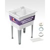 Standing Utility Sink with Steel Legs – 24” Space Saver