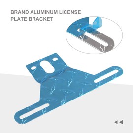 Hoypeyfiy Trailer License Plate Light Bracket Truck RV Off-Road Number Plate Light Mount Aluminum Holder (Silver 1pc)
