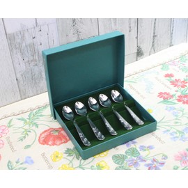 Castle Enterprise MINTON VICTORIA STRAWBERRY Tea Spoon, Set of 5, Made in Japan, Gift Packaging