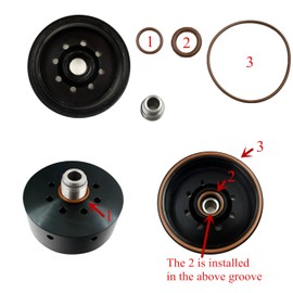 iFJF 1R-0750 Fuel Filter Aluminum Refit Head Replacement for Duramax 6.6L 2001-2016 Chevy Silverado/GMC Sierra 2500 3500 Catepillar Fuel Filter LB7/LLY/LBZ/LMM/LML Diesel Engine