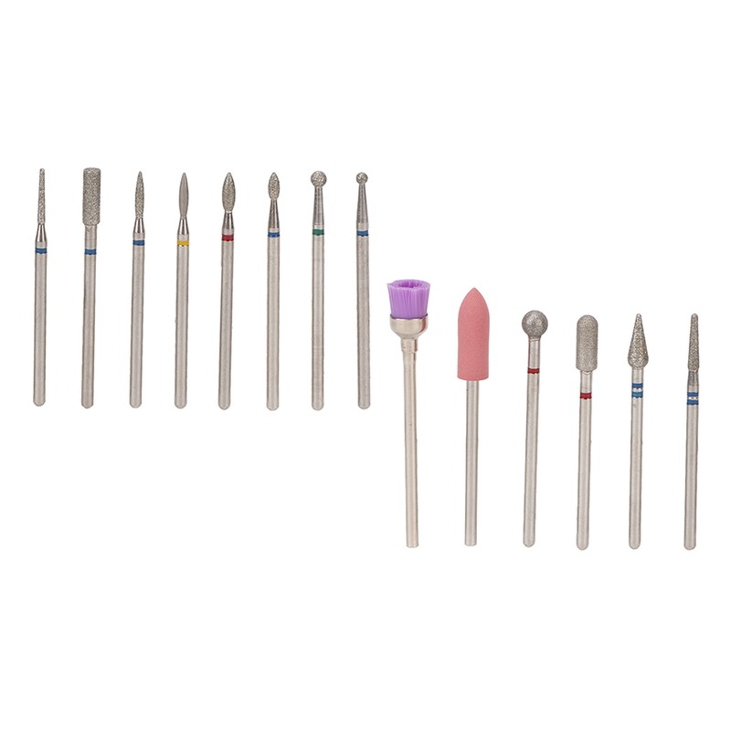 20 Holes 14pcs Nail Grinding Head Holder Manicure Pedicure Bits