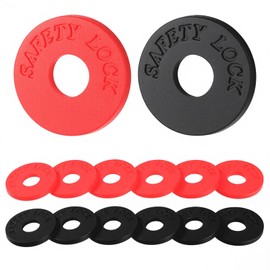 Guitar Strap Lock, 12 Pcs Silicone Acoustic Guitar Strap Locks Adapter Premium Acoustic Guitars Accessories Straps Blocks for Guitars Protection, Red and Black