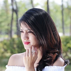 Uloveido Fashion Engagement Ring Platinum, Resize Angel Wing Feather Pave CZ Stones Cocktail Stacking Ring for Woman Ladies (Size 9) PJ4270