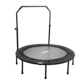 Inmotion Fitness Trampoline, 48 Inch Round Jumping Surface with Adjusting Handlebar, Black