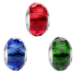 HappyStar Charm Bead fits Charms Bracelets Necklace European Jewelry ，925 Sterling Silver Dangle Pendant Bead for Woman Jewelry Beads Gifts （With one Spacer Bead Charms