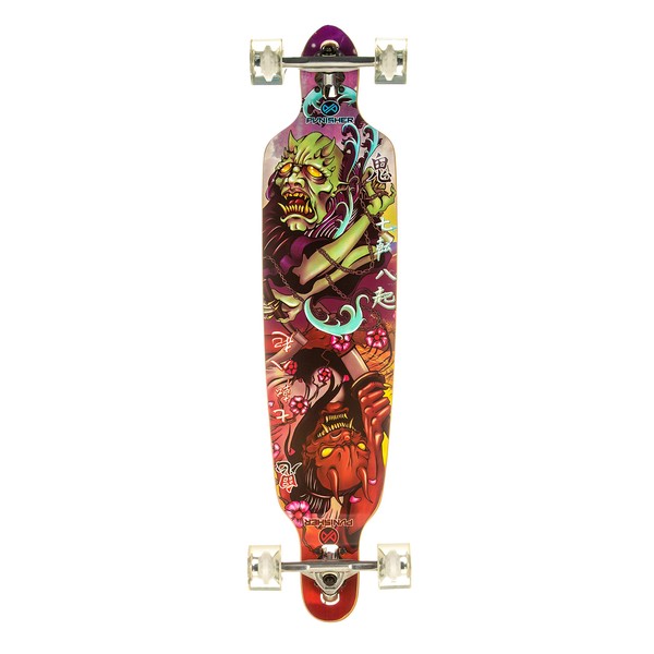 Punisher Skateboards ONI Professional Drop Down Complete Longboard Skateboard with Mild Concave, 40-Inch