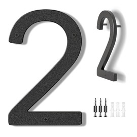 House Number Black - Modern House Numbers Anthracite Large Plastic House Numbers House Address 10 Inch (25.4 cm) Street Home Address House Number Sign House Numbers 2