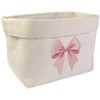 Azeeda Large 'Pink Bow' Canvas Organiser/Storage Bag (OR00036000)