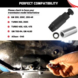 For GM Transmission Shifter Seal Remover Installer Compatible with Turbo 300 350 400 700-R4 4L60 Includes Seal