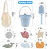 9Pcs Silicone Sand Toys for Baby with Portable Beach Bag