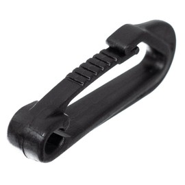 Wingless Snap Bungee Hook – 1/4 Inch Black Heavy Duty Shock Cord Hooks – Camping and Nautical Accessories (25 Pack)