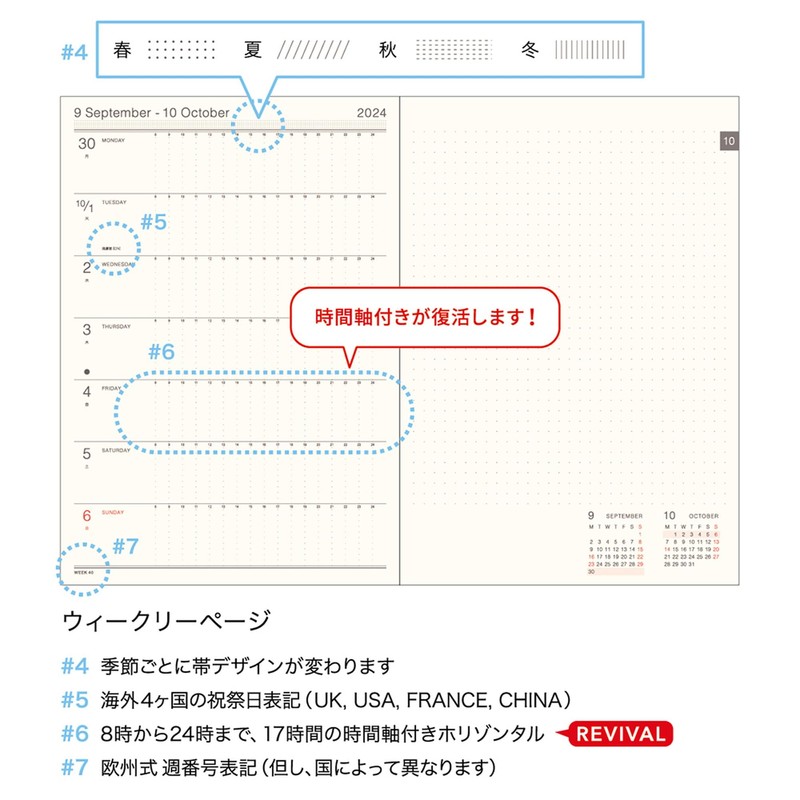 Elcomune Matka 2025 B6 Weekly Left Trim, Mint DR-WB-408 (Begins