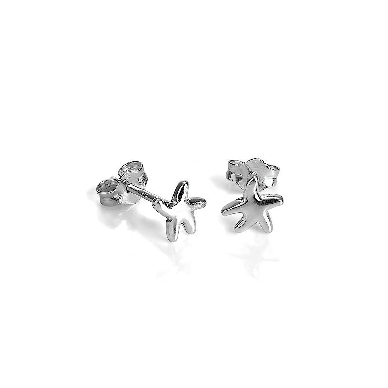 Small Sterling Silver Starfish Stud Earrings