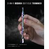 FERYES Cuticle Pusher with Fork, 2-in-1 Cuticle Trimmer Nail Care