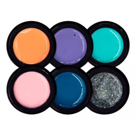 Lé Mussa Gel Painting Para Uñas X 6 Piezas Marca Mussa  Manicure Dam