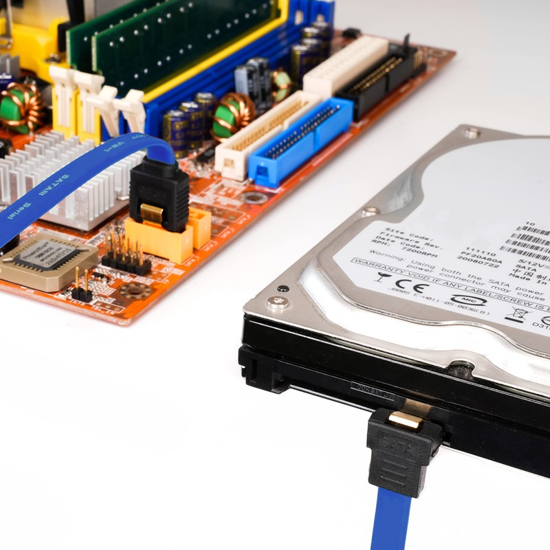 BIGtec SATA Cable 0,1m blau gerade/unten