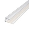 Outwater Plastic J Channel Fits Material 1/4 Inch Thick Clear
