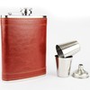 Prime Homewares Hip Flask Gift Set 8oz Leather Hip Flask
