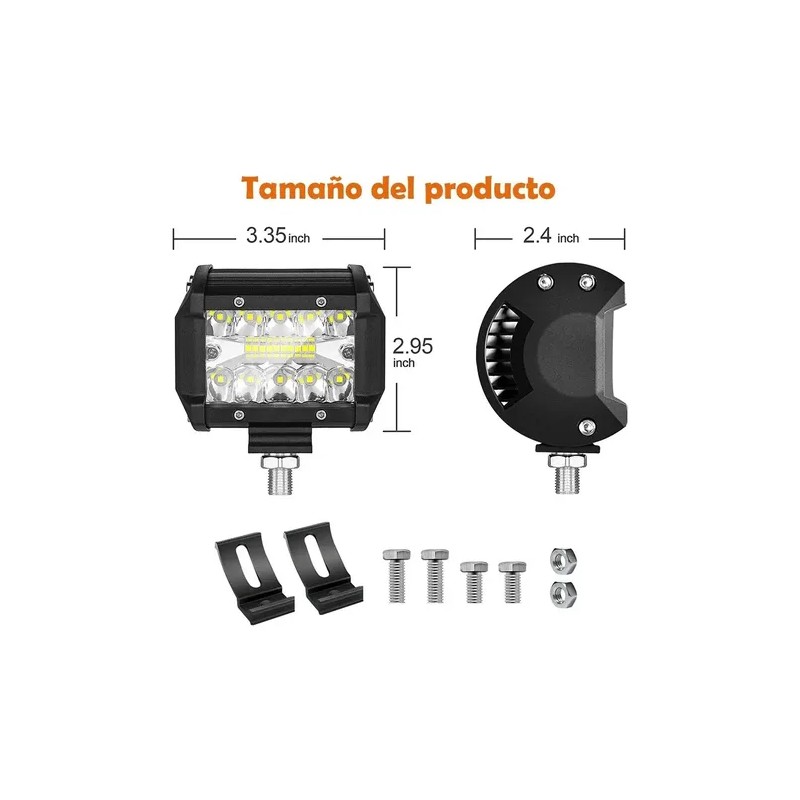 1pcs Faros Auxiliares Dobles Para Coche De 60 W Y2000