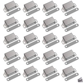 WOOCH Magnetic Door Catch - 30lb High Magnetic Stainless Steel Heavy Duty Catch for Kitchen Bathroom Cupboard Wardrobe Closet Closures Cabinet Door Drawer Latch (2.1 in Silver, 20-Pack)