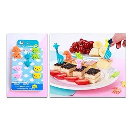 10PCS Decor Lunch Box Accessory Fruit Picks Kids' Animal Forks Food Mini Tool (Random Animals)