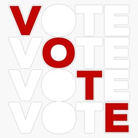Vote Red Voters Election Sticker Bumper Sticker Vinyl Decal 5"