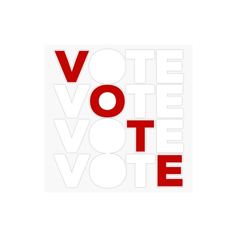 Vote Red Voters Election Sticker Bumper Sticker Vinyl Decal 5"