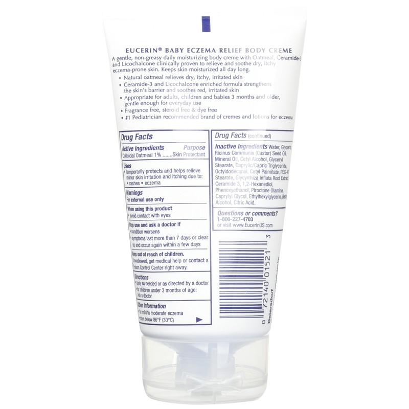 Eucerin Baby Eczema Relief Body Creme 5oz - 2 Pack