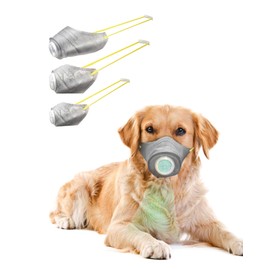 Dog Mask for Small Medium Large Dogs – Dog Respirator Mask Breathable Non-Woven Snout Cover with Adjustable Straps, Lightweight Muzzle for Dust, Outdoor Walks, Travel, Daily Use M