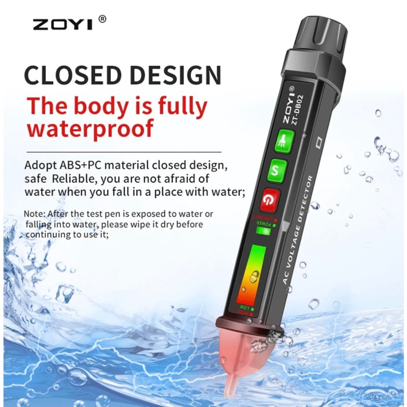 ZOYI AC Voltage Tester Pen, 12V- 48V/1000V Dual Range Non