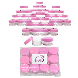 600 x Beauticom 20g gram Pink Lid Small Jar Containers for Sample Lotion Cream Powder Lip Balm Makeup Cosmetic etc